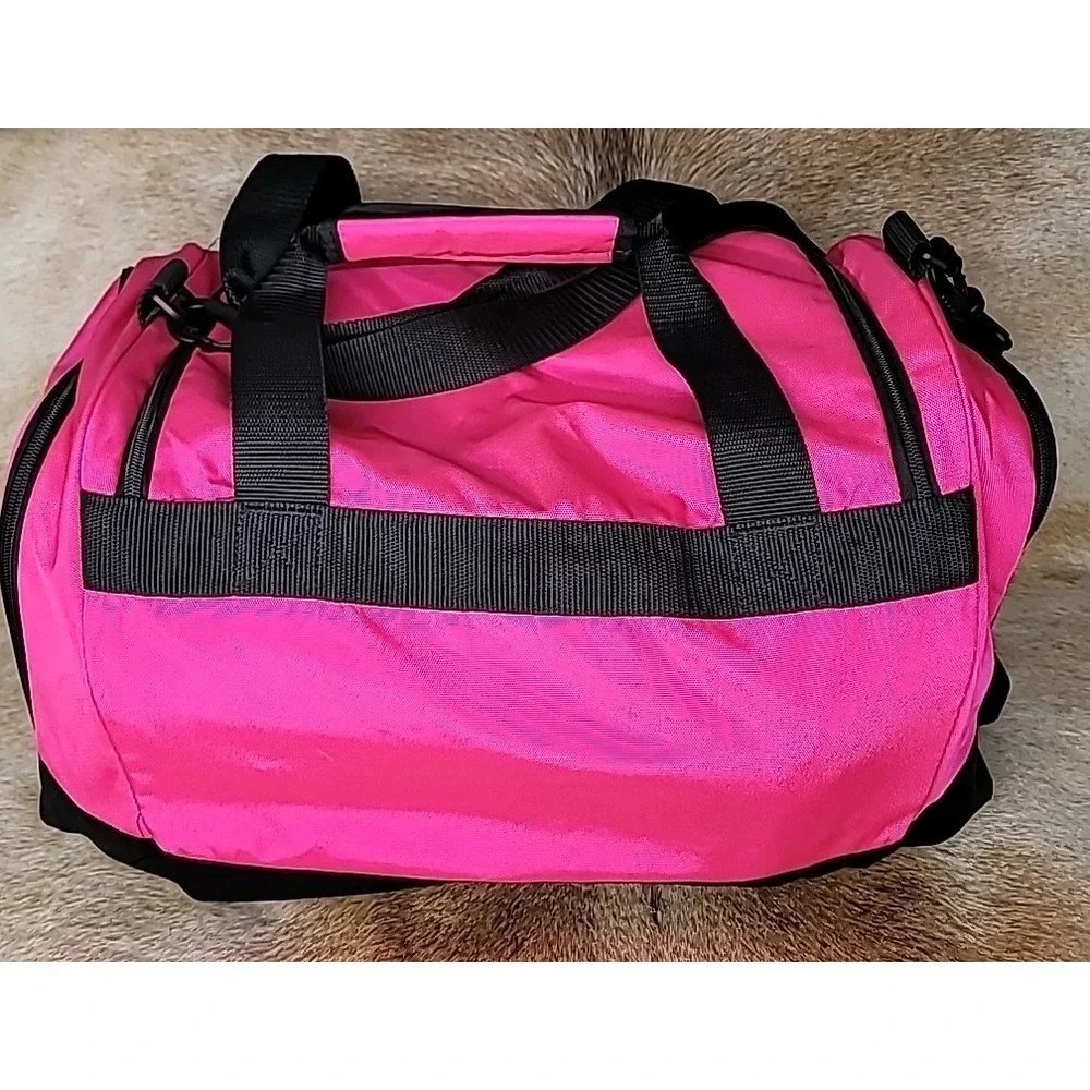 adidas Team Issue 2 Medium Duffel Bag Pink Black Gym Travel Bag Shoe Pocket